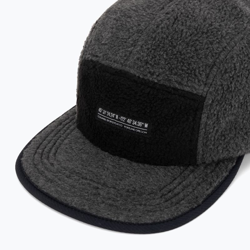 Шапка с козирка Columbia Creek Side Thermal 5 Panel charcoal heather fleece/black ripstop 3