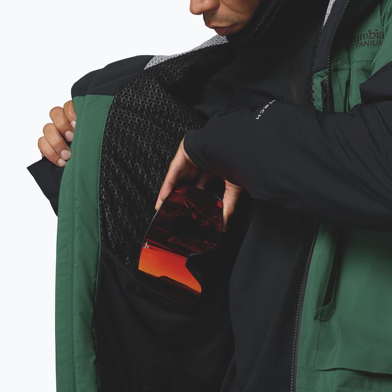 Мъжко скиорско яке Columbia Platinum Peak Insulated rain forest/black 16