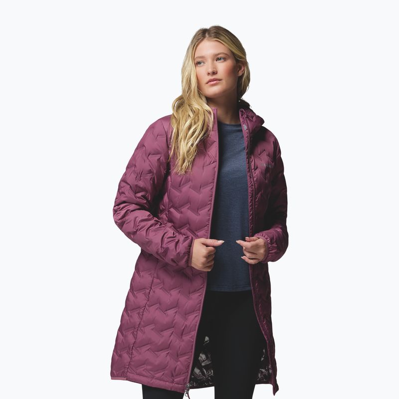 Дамско пухено яке Columbia Delta Ridge II Long Down antique mauve 4