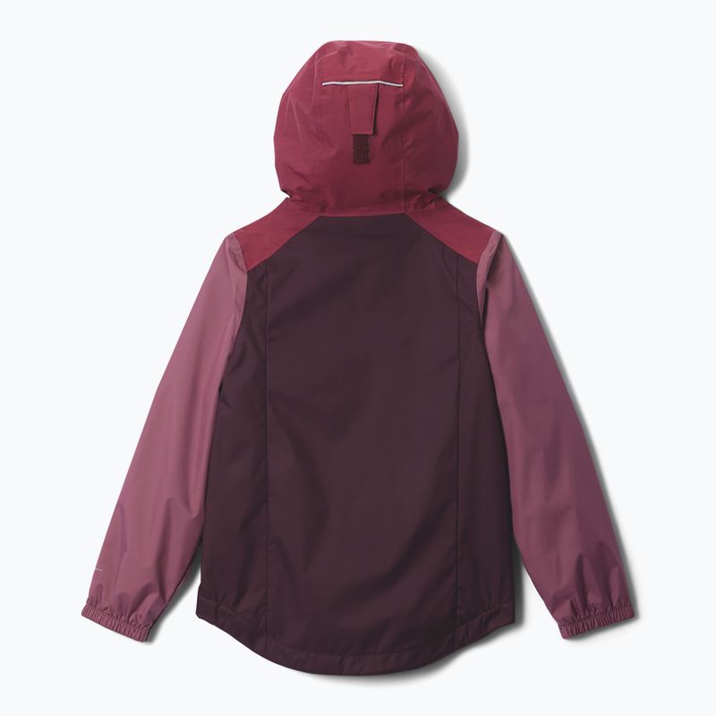 Детско яке за дъжд Columbia Rainy Trails III Fleece Lined moonvista/rich wine/antique mauve 2