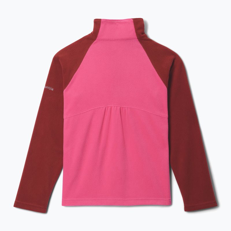Детски поларен суитшърт Columbia Glacial Fleece Half Zip nico/red oxide 2
