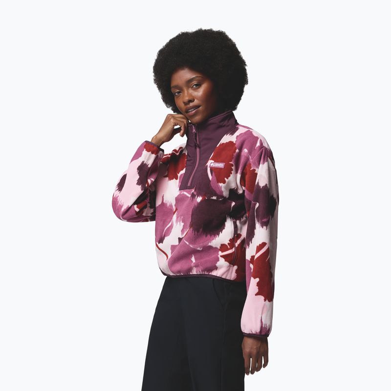 Дамски поларен суитшърт Columbia Sequoia Grove II Printed Half Zip antique mauve ikatbloom 4