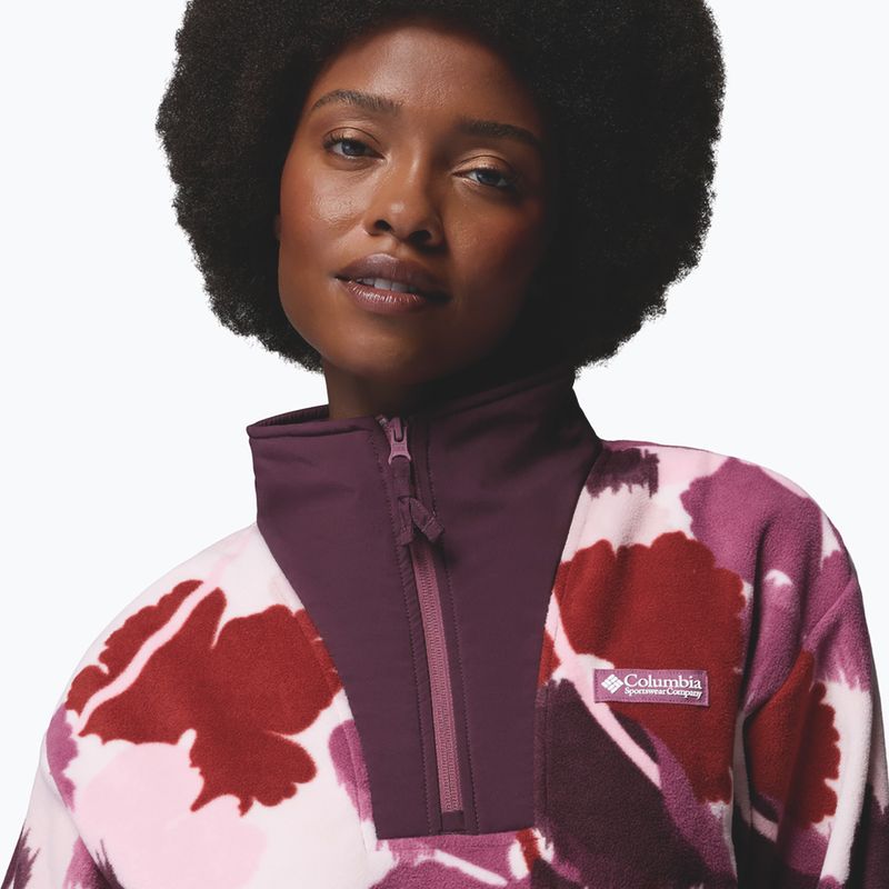 Дамски поларен суитшърт Columbia Sequoia Grove II Printed Half Zip antique mauve ikatbloom 5