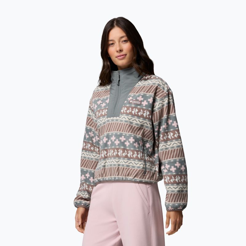 Дамски поларен суитшърт Columbia Sequoia Grove II Printed Half Zip Iron Wizard Island 4