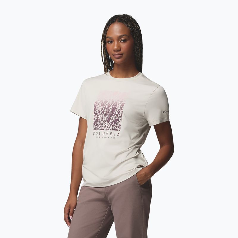 Дамска тениска Columbia Parsons Point SS Graphic Tee dark stone heather/treescape 4