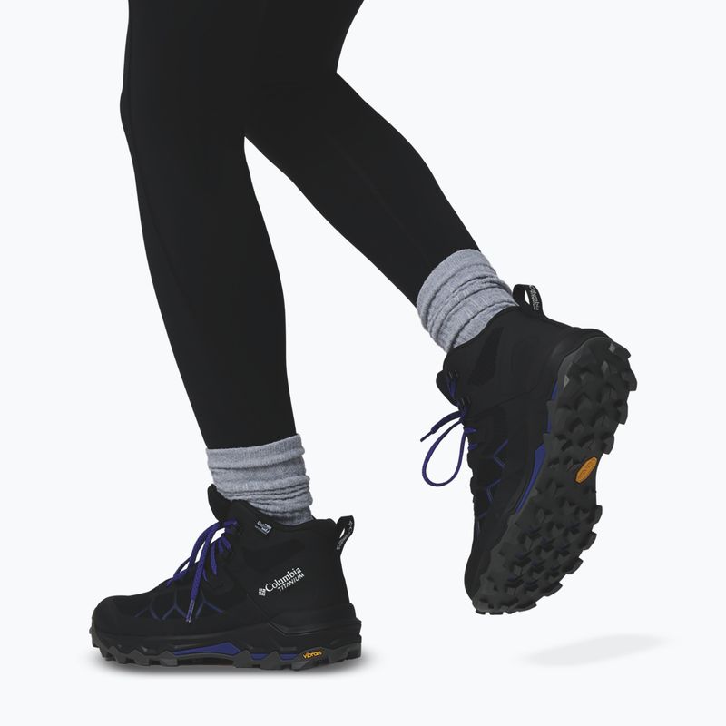Дамски обувки за трекинг Columbia Peakfreak Titanum Outdry Mid black/purple quartz 6