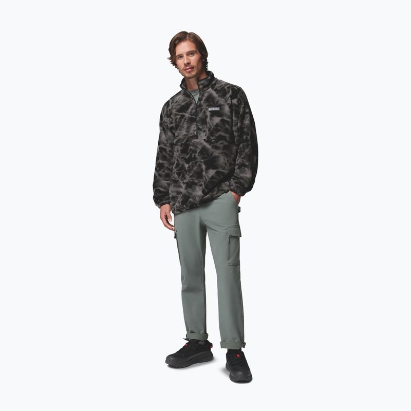 Мъжки поларен суитшърт Columbia Timber Crest MTR Fleece Printed HZ black/icypeaks 2