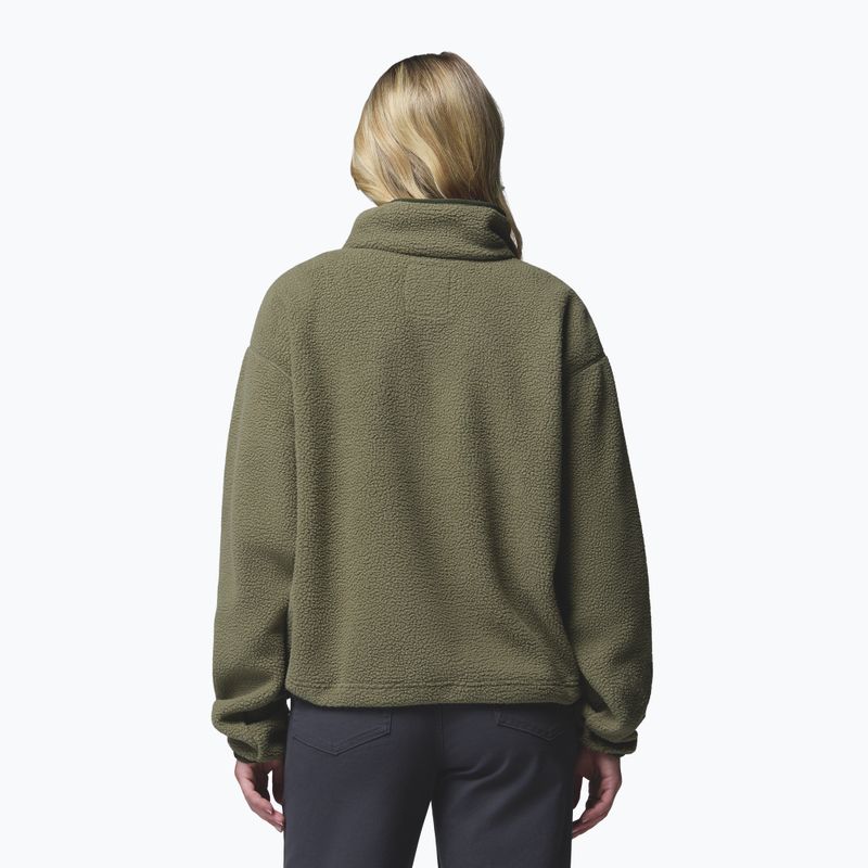 Дамски поларен суитшърт Columbia Helvetia II Cropped Half Snap Fleece stone green/safari 3