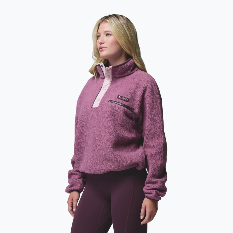 Дамски поларен суитшърт Columbia Helvetia II Cropped Half Snap Fleece antique mauve/mineral pink 4