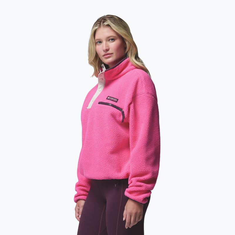 Дамски поларен суитшърт Columbia Helvetia II Cropped Half Snap Fleece nico/dark stone 4
