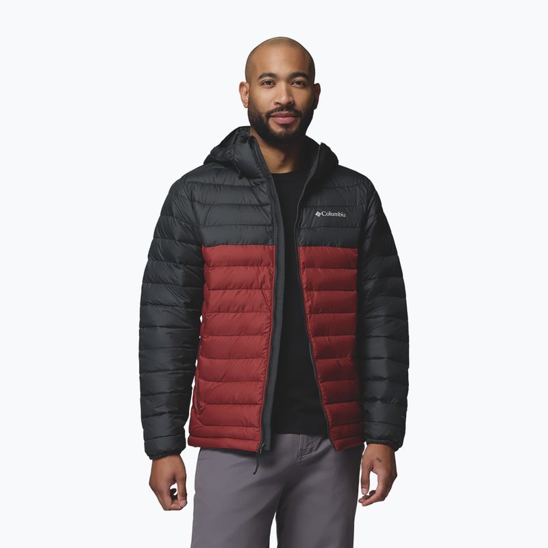 Мъжко яке Columbia Powder Lite II Hooded red oxide/shark 4