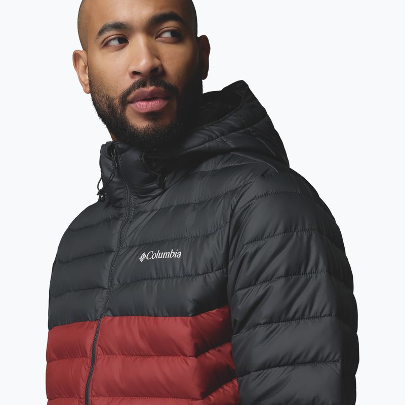 Мъжко яке Columbia Powder Lite II Hooded red oxide/shark 6