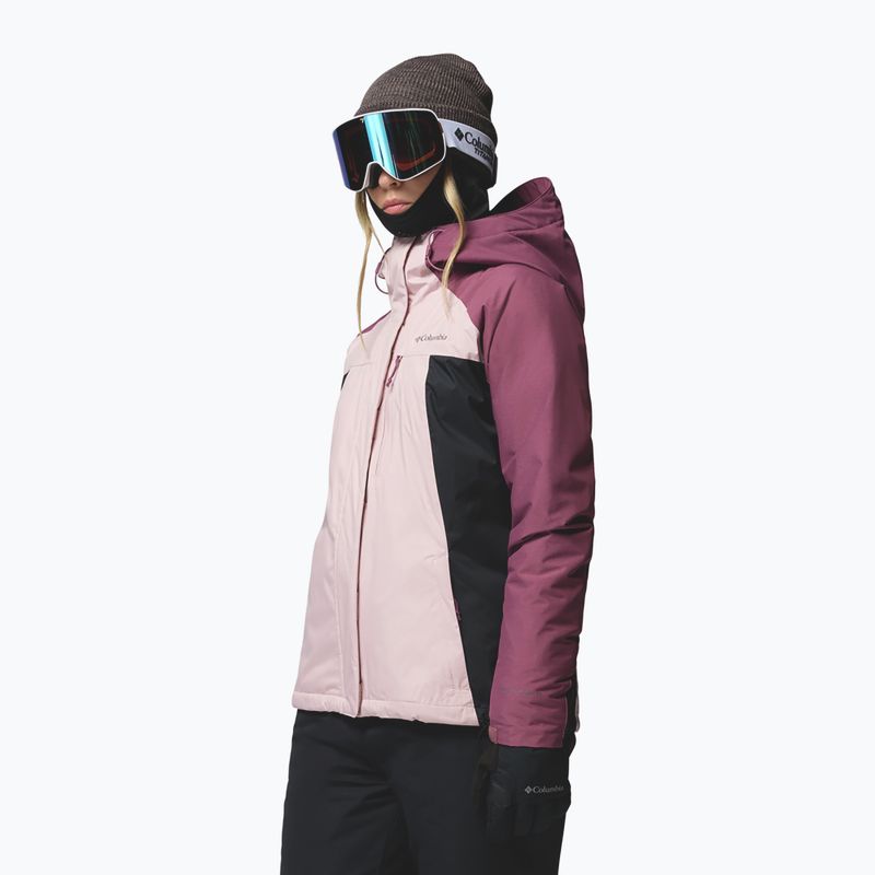 Дамско скиорско яке Columbia Snowy Summit Ins mineral pink/black/antique mauve x dye 5