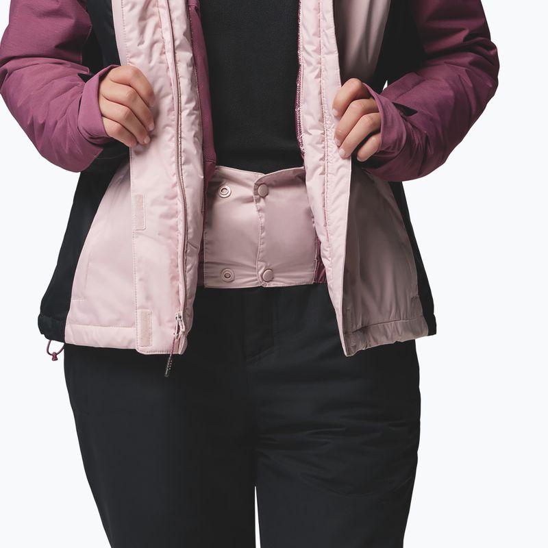 Дамско скиорско яке Columbia Snowy Summit Ins mineral pink/black/antique mauve x dye 9