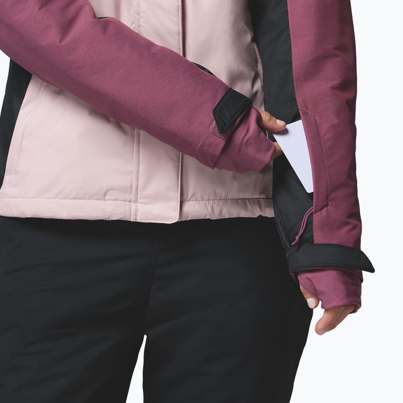 Дамско скиорско яке Columbia Snowy Summit Ins mineral pink/black/antique mauve x dye 10