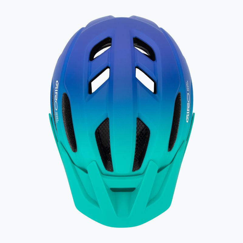 Детска велосипедна каска Giro Fixture II matte aqua green/blue jewel fade 6