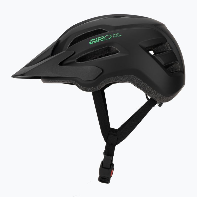 Детска велосипедна каска Giro Fixture II matte black/vivid green 3