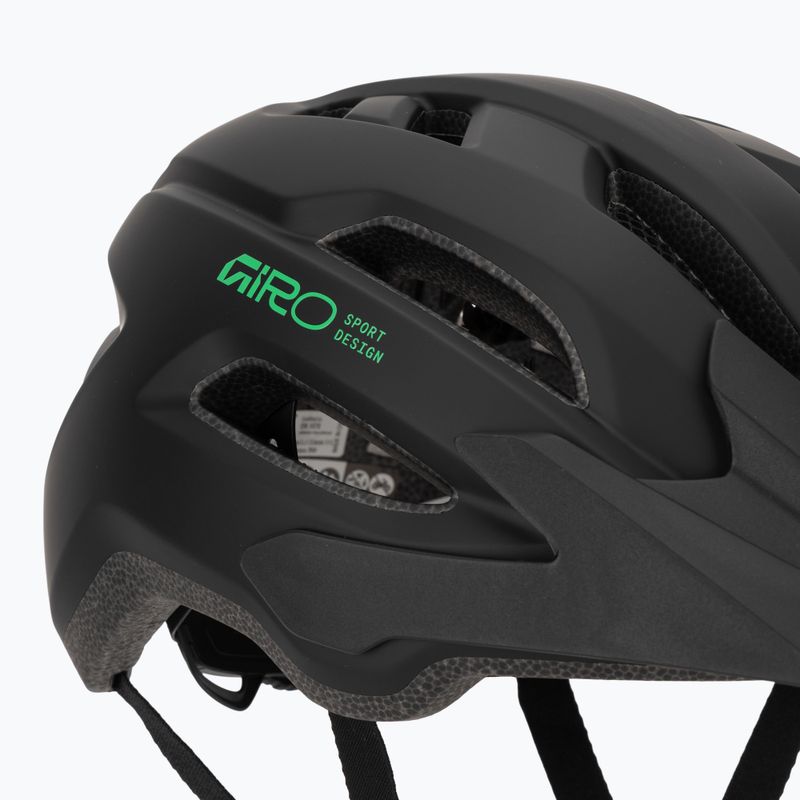 Детска велосипедна каска Giro Fixture II matte black/vivid green 7