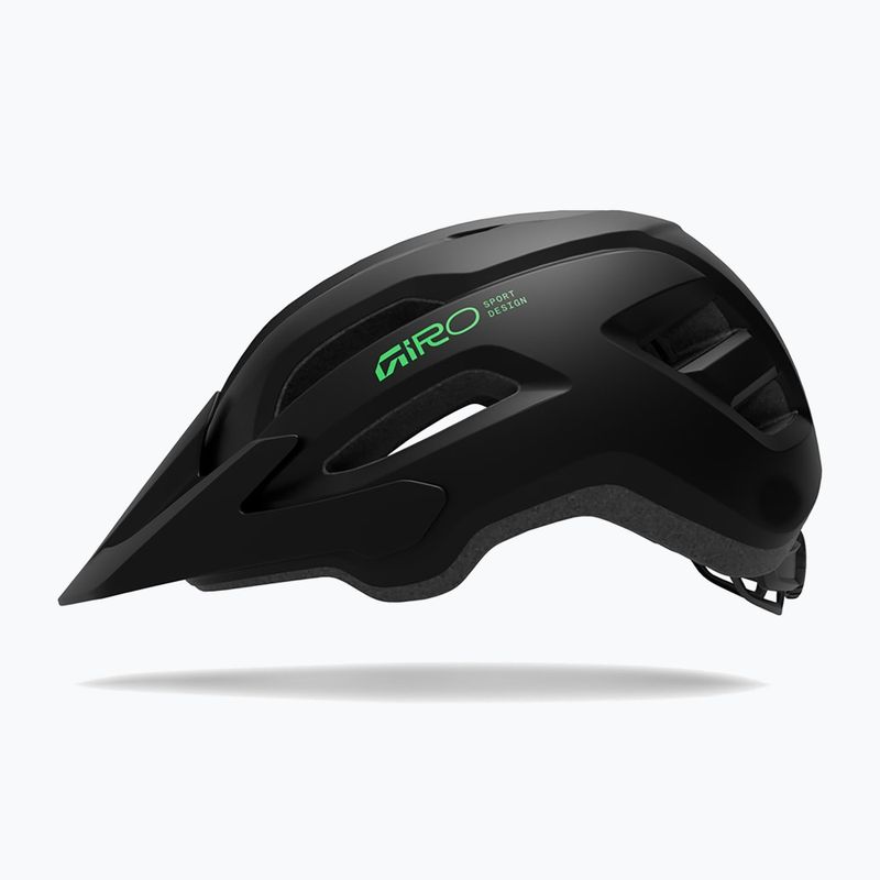 Детска велосипедна каска Giro Fixture II matte black/vivid green 2