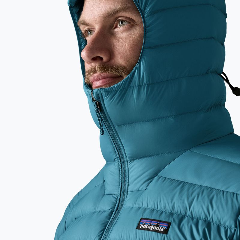 Мъжко пухено яке Patagonia Down Sweater Hoody glacial blue 6