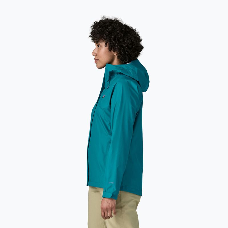 Дамско яке за дъжд Patagonia Torrentshell 3L Rain glacial glue 3
