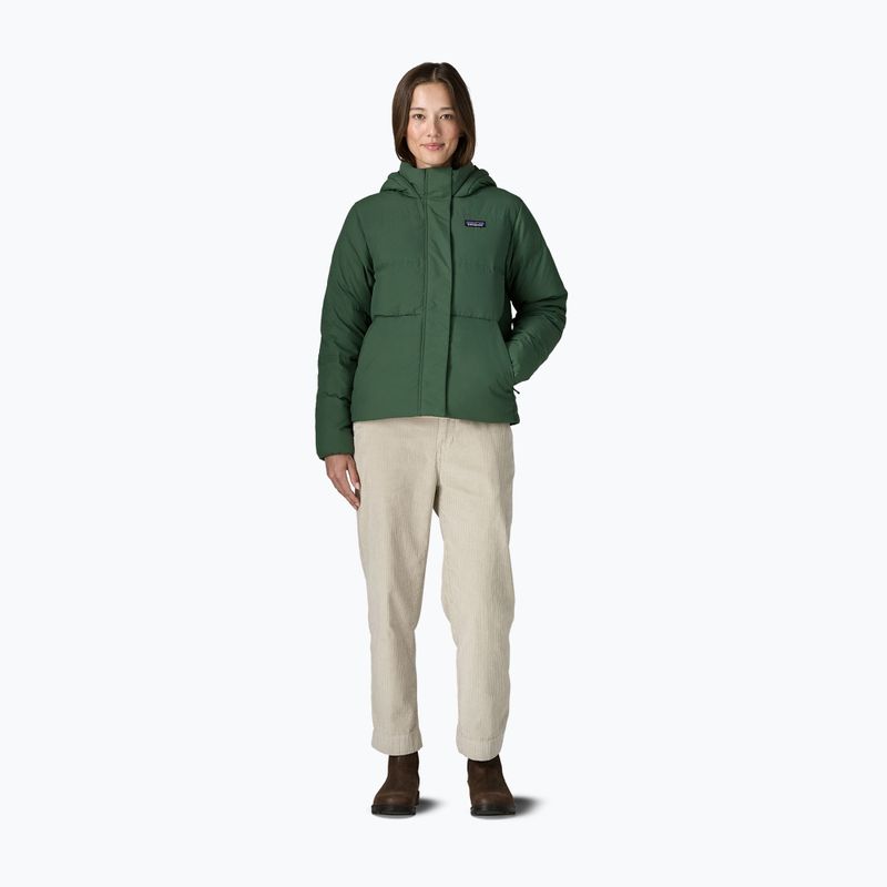 Дамско пухено яке Patagonia Sisar Down Hoody canopy green 2