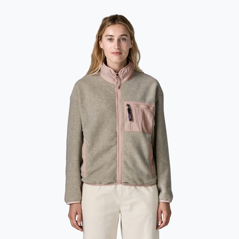 Дамски поларен суитшърт Patagonia Synchilla oatmeal heather w/pink frost