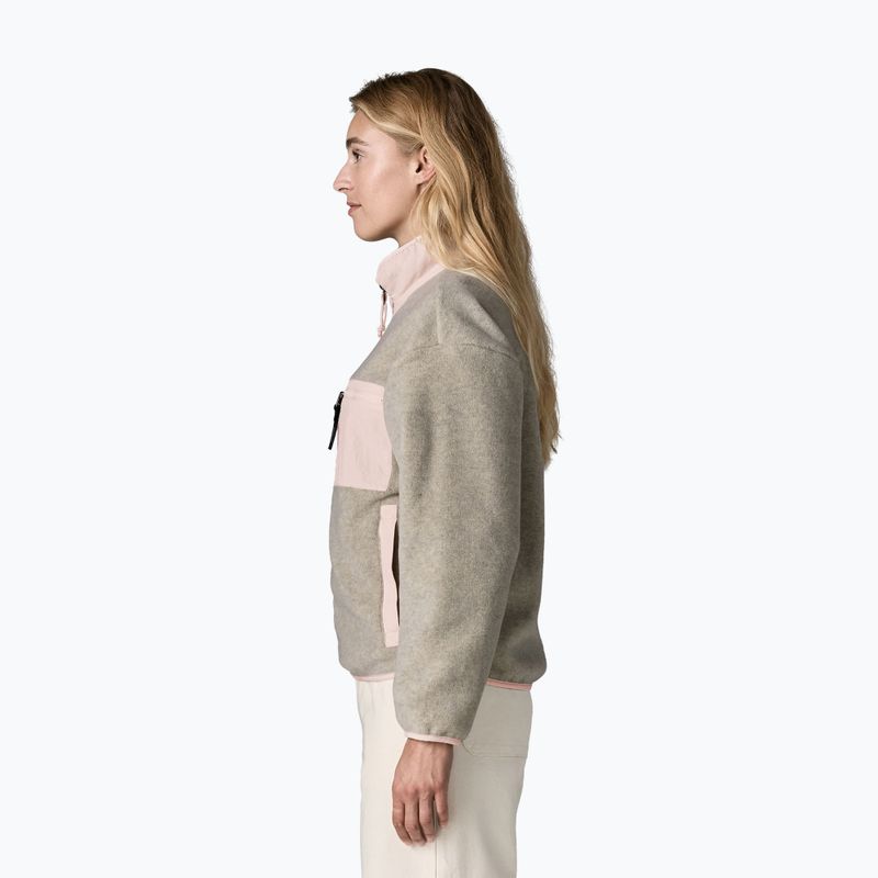Дамски поларен суитшърт Patagonia Synchilla oatmeal heather w/pink frost 3