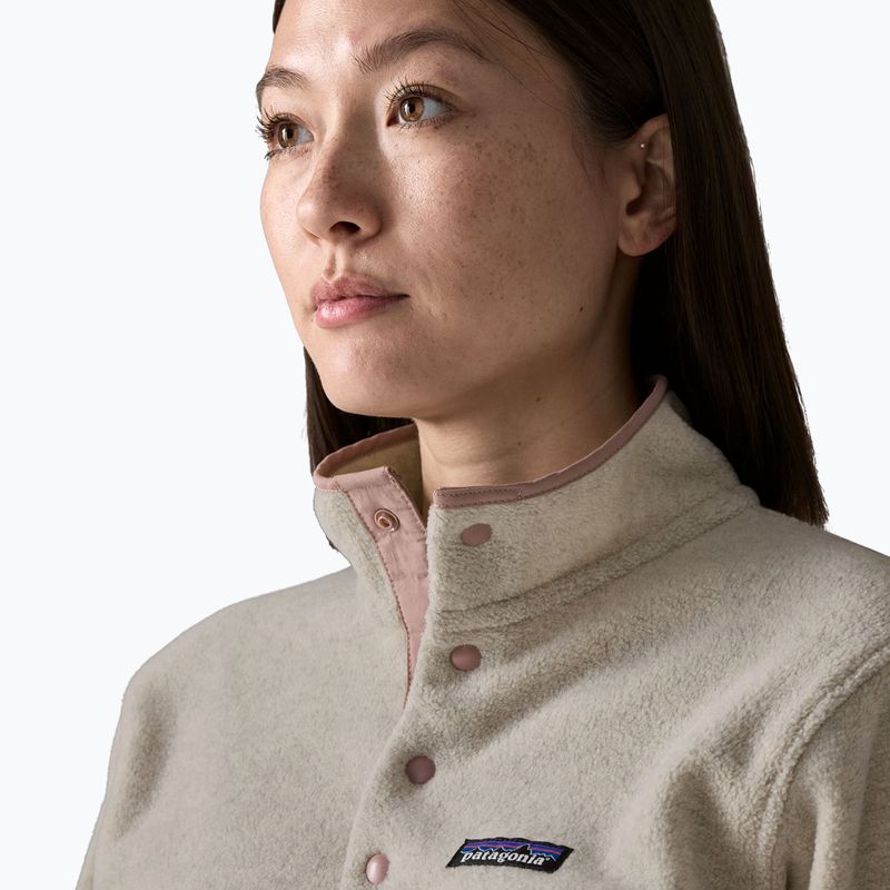 Дамски поларен суитшърт Patagonia Lightweight Synchilla Snap-T Pullover oatmeal heather w/moonrise taupe 5