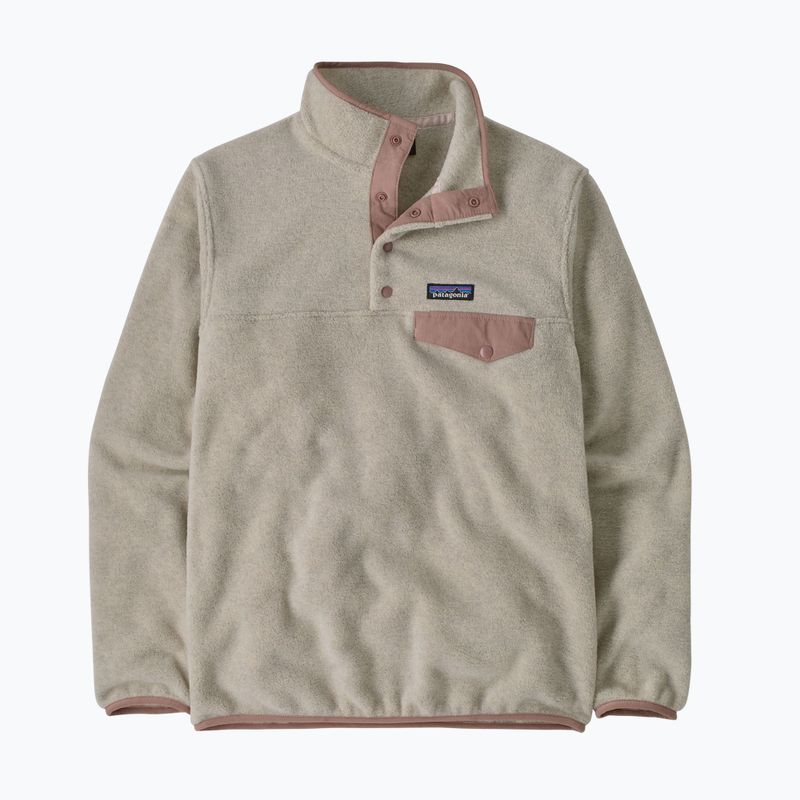 Дамски поларен суитшърт Patagonia Lightweight Synchilla Snap-T Pullover oatmeal heather w/moonrise taupe 7