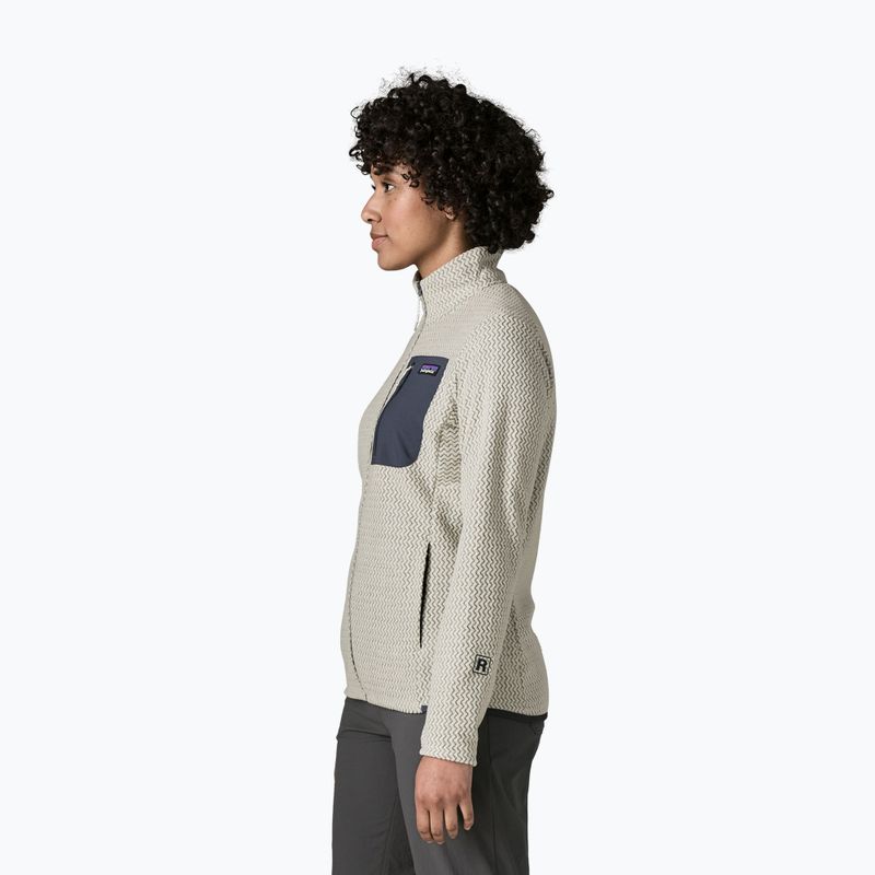 Дамски поларен суитшърт Patagonia R1 Air birch white 3
