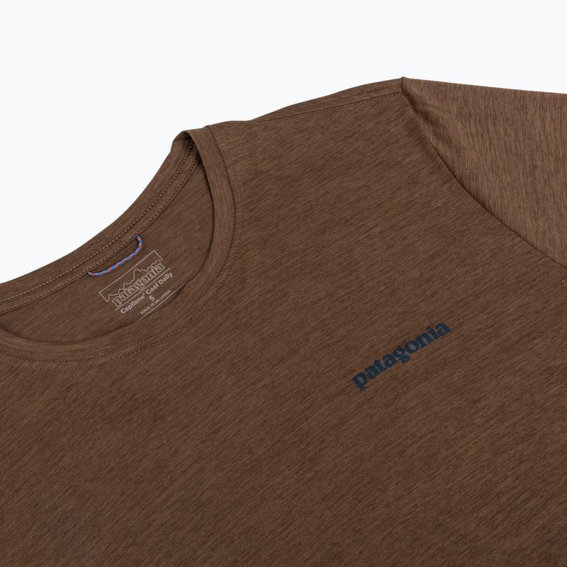 Мъжка блуза с дълъг ръкав  Patagonia Cap Cool Daily Boardshort Logo LS berm brown - light berm brown x-dye 3