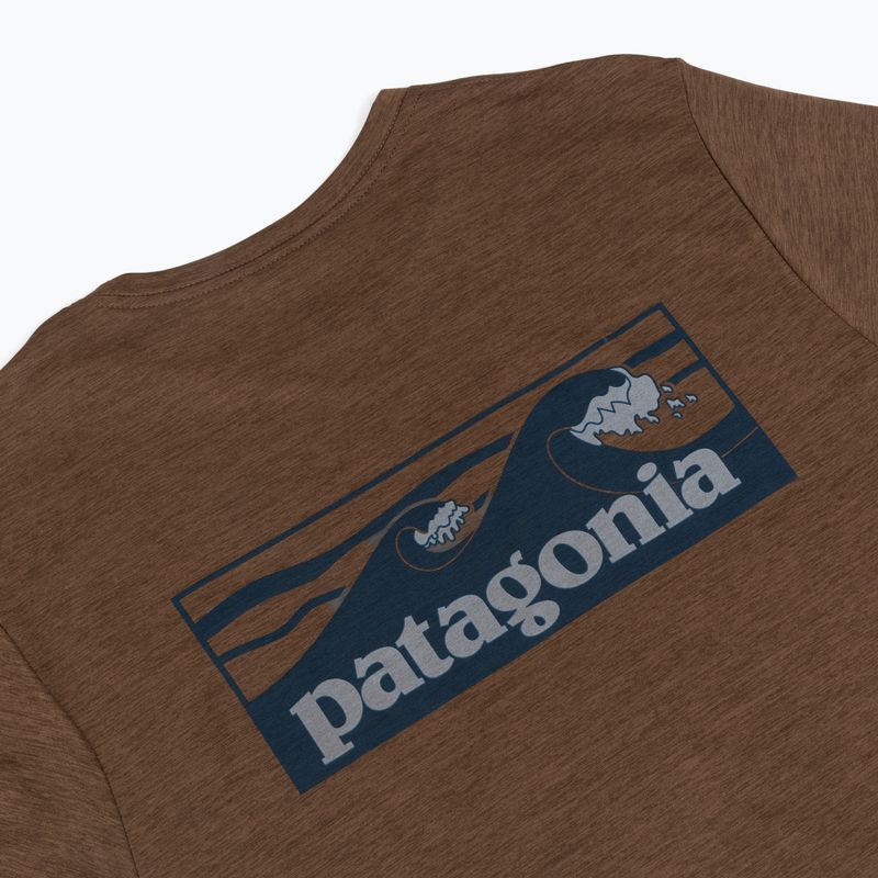 Мъжка блуза с дълъг ръкав  Patagonia Cap Cool Daily Boardshort Logo LS berm brown - light berm brown x-dye 4
