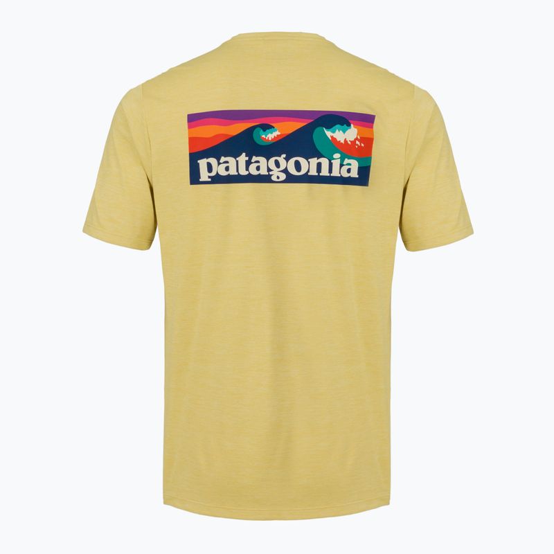 Мъжка тениска Patagonia Capilene Cool Daily Boardshort Logo limestone yellow - light limestone yellow x-dye 2