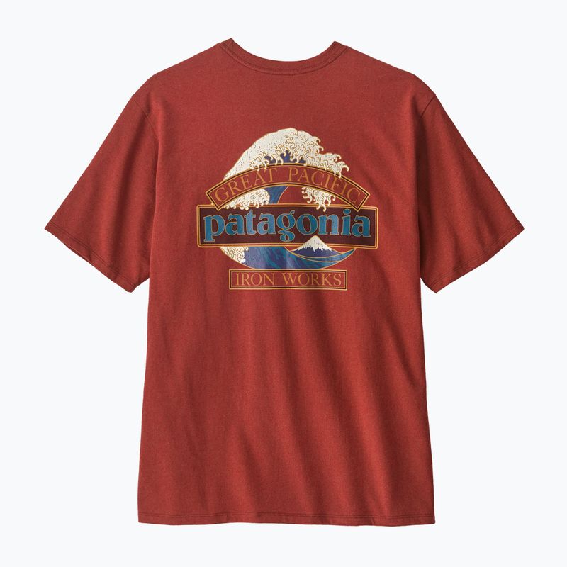 Мъжка тениска Patagonia Great Waves Responsibili-Tee rusty red 2