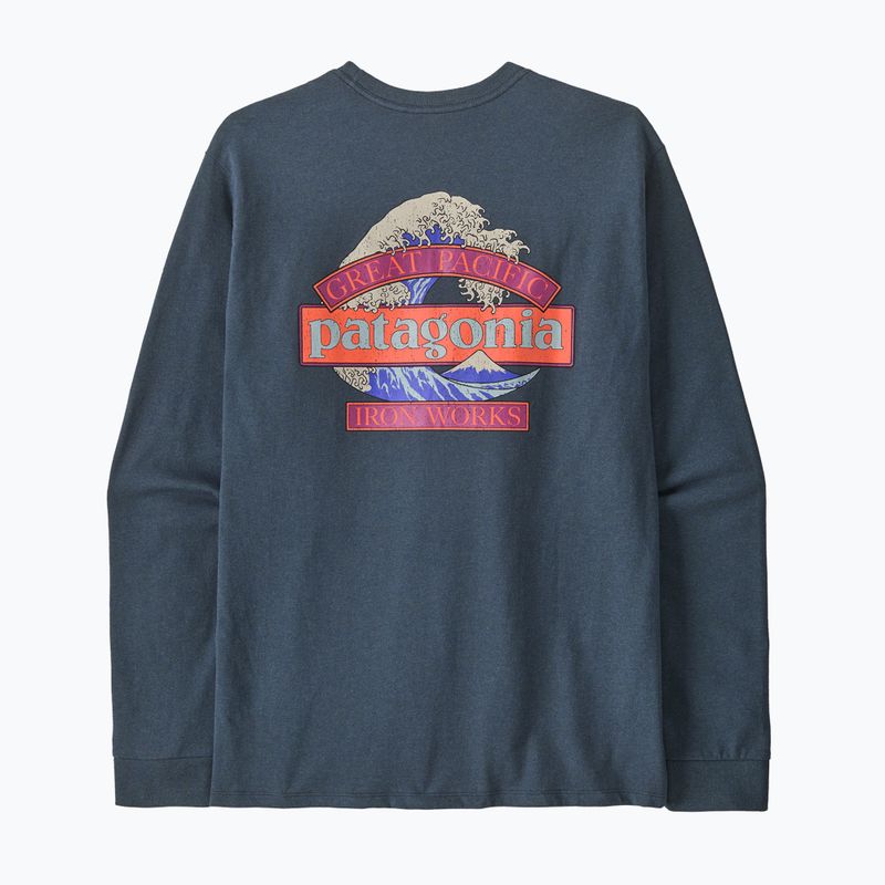 Мъжка блуза с дълъг ръкав  Patagonia Great Waves Responsibili-Tee LS summit blue 3