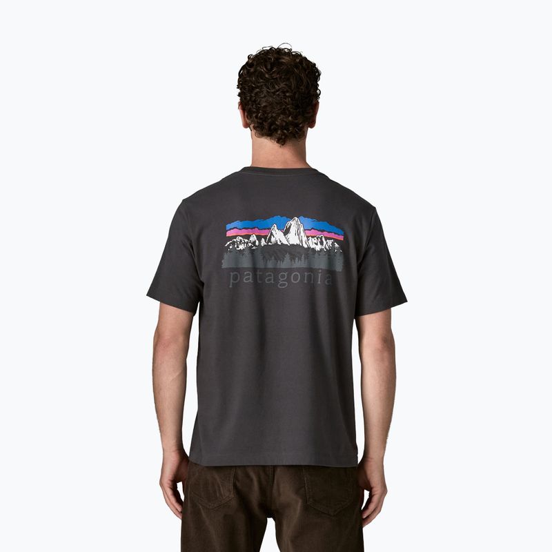 Мъжка тениска Patagonia Fitz Roy Foothills ink black 2