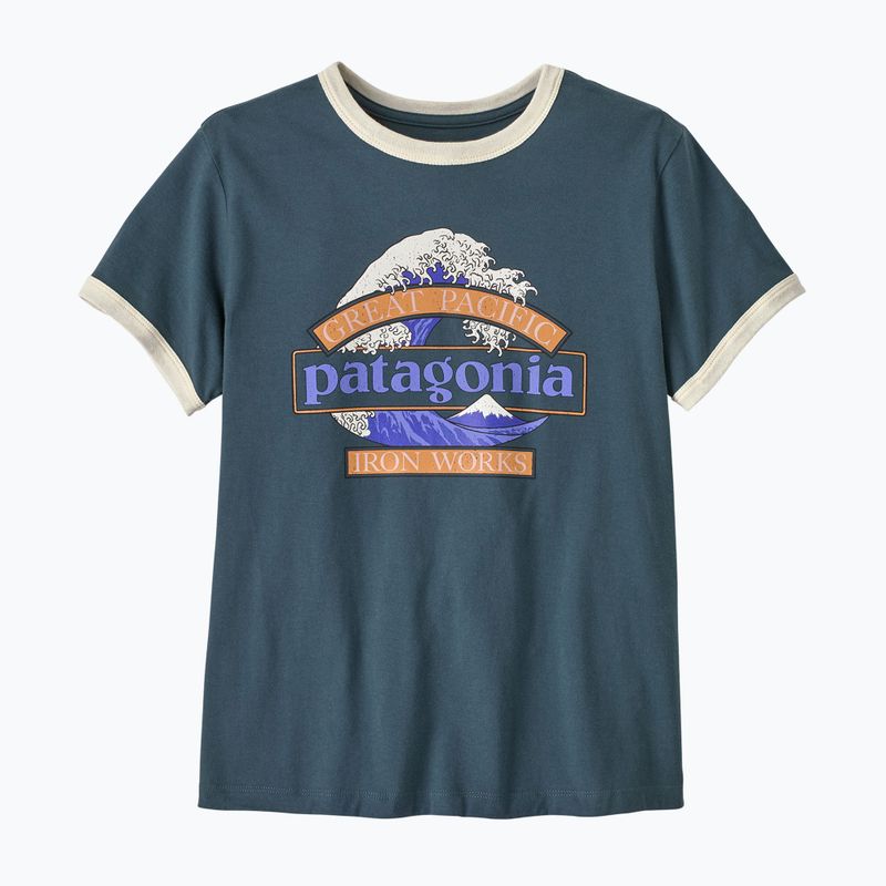 Дамска тениска Patagonia Great Waves Ringer Tee summit blue 2