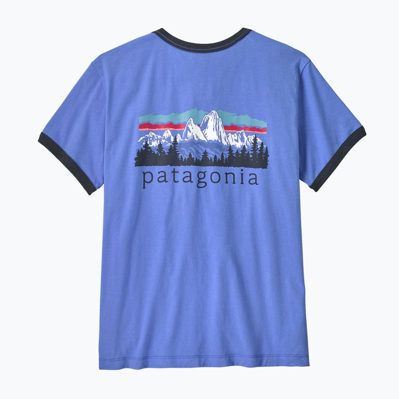 Дамска тениска Patagonia Fitz Roy Foothills Ringer Tee diver blue 2