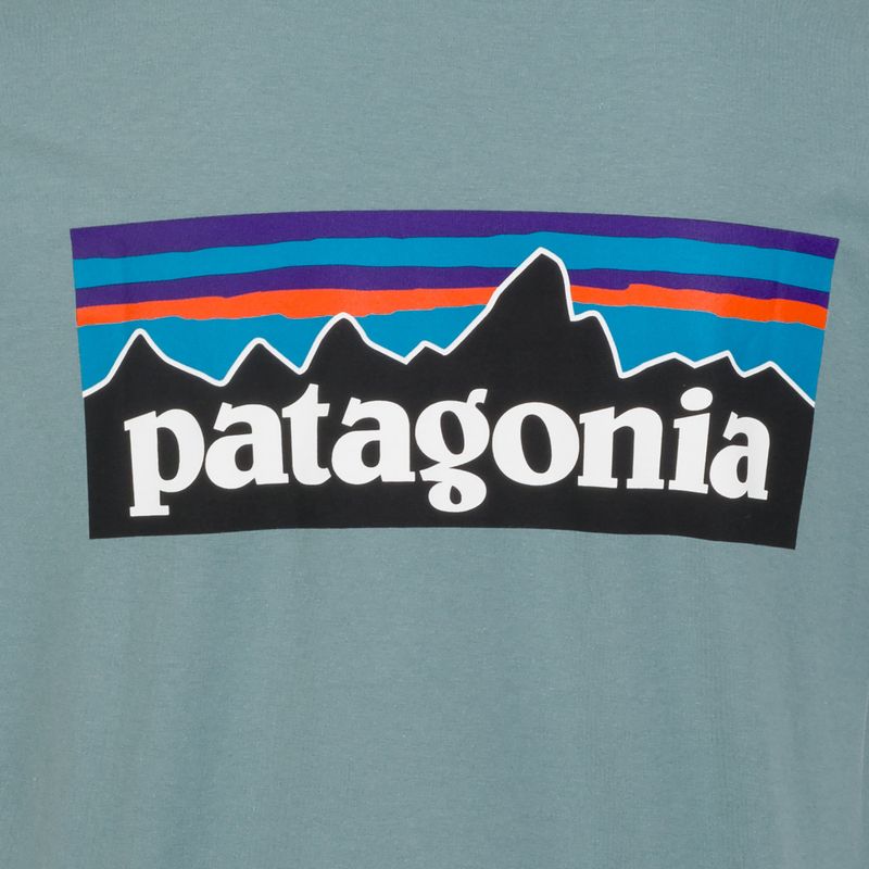 Мъжка тениска Patagonia P-6 Logo blue sage 4