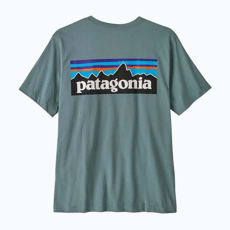 Мъжка тениска Patagonia P-6 Logo blue sage 2