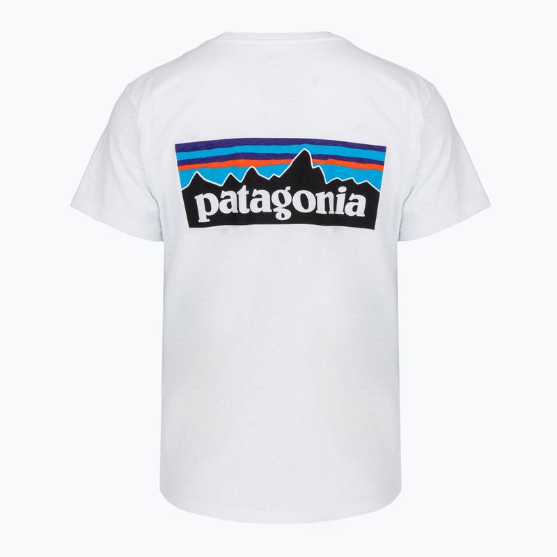 Дамска тениска Patagonia P-6 Logo Responsibili-Tee fiber white 2