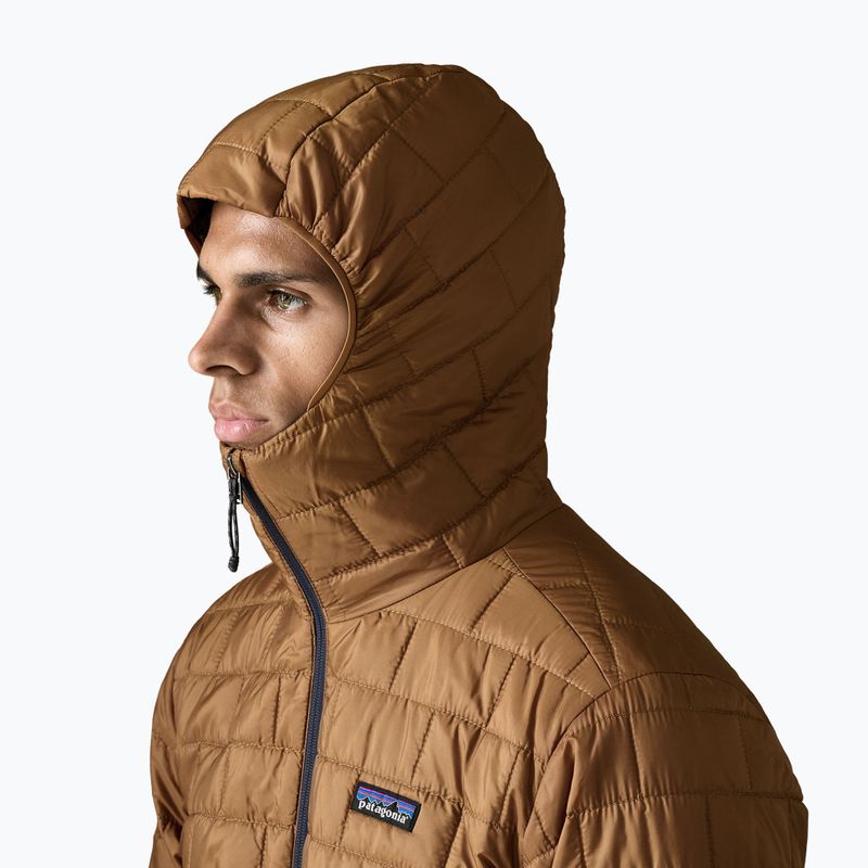 Мъжко ватирано яке Patagonia Nano Puff Hoody deer brown 4