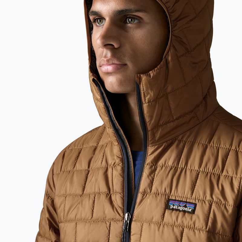 Мъжко ватирано яке Patagonia Nano Puff Hoody deer brown 5