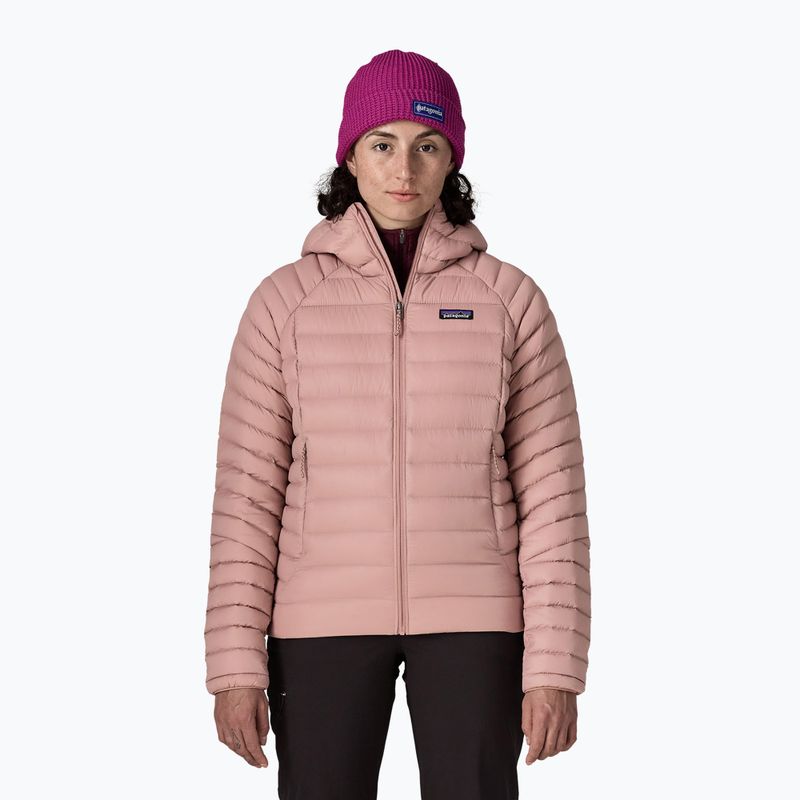 Дамско пухено яке Patagonia Down Sweater Hoody moonrise taupe