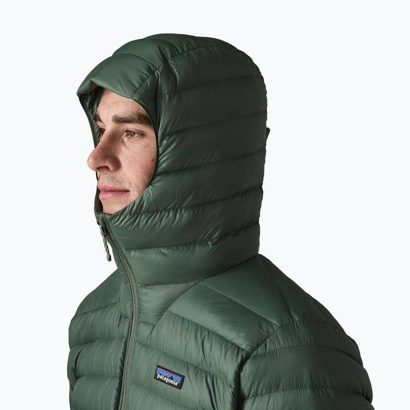 Мъжко пухено яке Patagonia Down Sweater Hoody treeline green 4