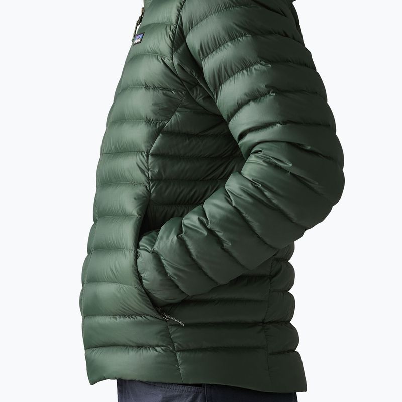 Мъжко пухено яке Patagonia Down Sweater Hoody treeline green 6
