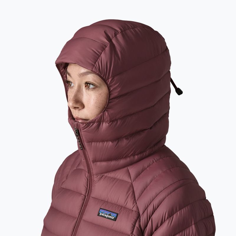 Дамско пухено яке Patagonia Down Sweater Hoody dark ruby 5