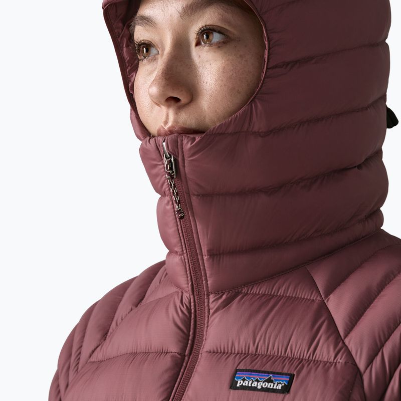 Дамско пухено яке Patagonia Down Sweater Hoody dark ruby 6