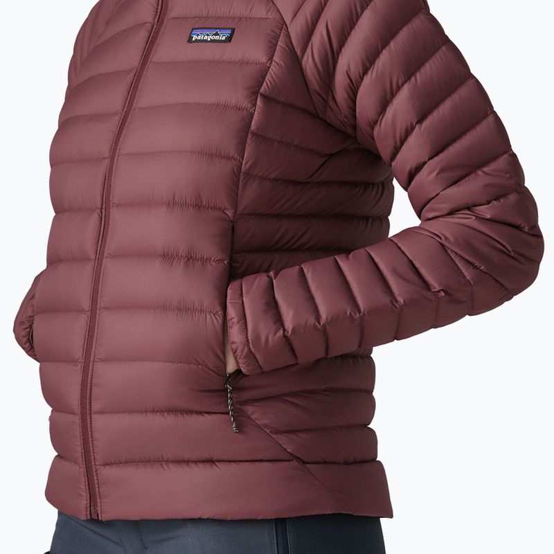 Дамско пухено яке Patagonia Down Sweater Hoody dark ruby 7